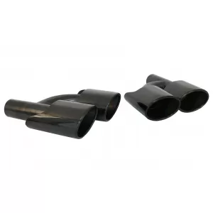 Ornamente compatibil cu sistemul de evacuare Mercedes C-Class E-Class S-Class CLS SL SLK W204 W211 W221 W219 E63 C63 Design Negru-image-6087856
