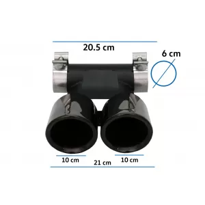 Ornamente Evacuare compatibil cu Porsche 718 Cayman Boxster 982 (2016-) Negru Lucios-image-6087551