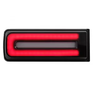 Stopuri Full LED compatibil cu Mercedes G-Class W463 (2008-2017) Facelift 2018 Design LED Dinamic Secvential Negru-image-6086657