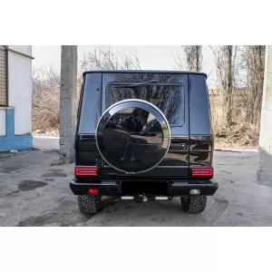 Stopuri Full LED compatibil cu Mercedes G-Class W463 (2008-2017) Facelift 2018 Design LED Dinamic Secvential Negru-image-6087014