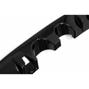 Difuzor Bara Spate Negru Lucios cu Sistem de evacuare complet compatibil cu VW Golf 6 VI Hatchback (2008-2012) R20 Look doar pentru bara standard-image-6085326