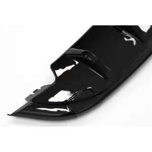 Difuzor Bara Spate Negru Lucios cu Sistem de evacuare complet compatibil cu VW Golf 6 VI Hatchback (2008-2012) R20 Look doar pentru bara standard-image-6085327