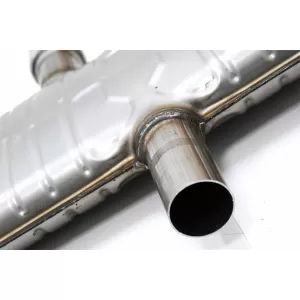 Difuzor Bara Spate Negru Lucios cu Sistem de evacuare complet compatibil cu VW Golf 6 VI Hatchback (2008-2012) R20 Look doar pentru bara standard-image-6085334