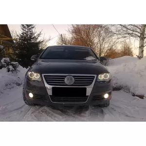 Faruri Angel Eyes compatibil cu VW Passat B6 3C (03.2005-2010) Crom LHD sau RHD-image-6093558