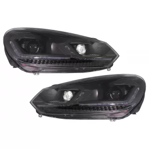LED Scheinwerfer für VW Golf 6 VI 2008-2013 Facelift G7.5 Look Fließend Dynamisch Linkslenker-image-6088137