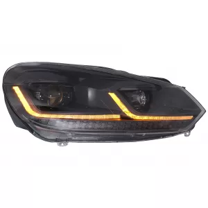 LED Scheinwerfer für VW Golf 6 VI 2008-2013 Facelift G7.5 Look Fließend Dynamisch Linkslenker-image-6088140