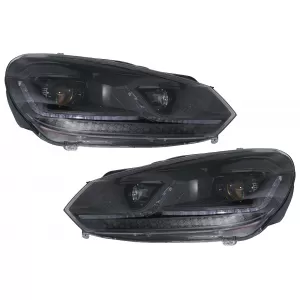 LED Scheinwerfer für VW Golf 6 VI 2008-2013 Facelift G7.5 Look Fließend Dynamisch Linkslenker-image-6088146