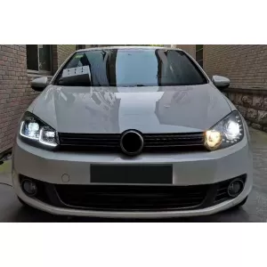 LED Scheinwerfer für VW Golf 6 VI 2008-2013 Facelift G7.5 Look Fließend Dynamisch Linkslenker-image-6088399