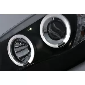Angel Eyes Headlights suitable for BMW 1 Series E81 E82 E87 E88 (2004-2011) Black