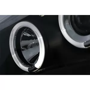 Angel Eyes Headlights suitable for BMW 1 Series E81 E82 E87 E88 (2004-2011) Black