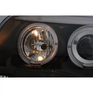 Angel Eyes Headlights suitable for BMW 1 Series E81 E82 E87 E88 (2004-2011) Black