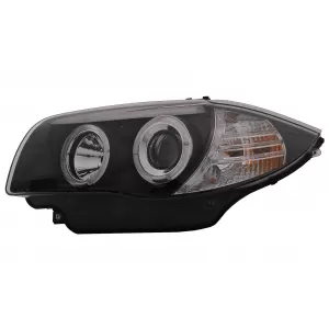 Angel Eyes Headlights suitable for BMW 1 Series E81 E82 E87 E88 (2004-2011) Black