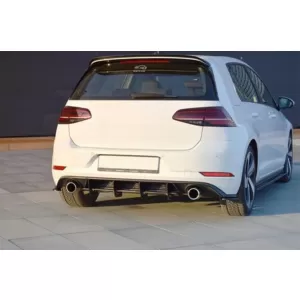 Front Bumper Lip Extension Spoiler with Rear Bumper Extension Splitter suitable for VW Golf 7.5 GTI (2017-2020) Black