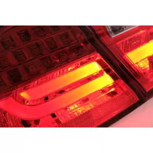 Stopuri LED Light Bar LCI Design compatibil cu BMW E90 Seria 3 Limuzina (2005-2008) Rosu Clar-image-6087077