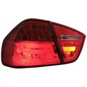 Stopuri LED Light Bar LCI Design compatibil cu BMW E90 Seria 3 Limuzina (2005-2008) Rosu Clar-image-6087081