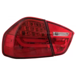 Stopuri LED Light Bar LCI Design compatibil cu BMW E90 Seria 3 Limuzina (2005-2008) Rosu Clar-image-6087087