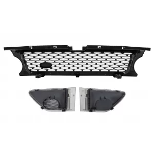 Gitter & Seitenschlitze für Rover Sport L320 Facelift 09-13 Autobiography Look Schwarz-image-6087841