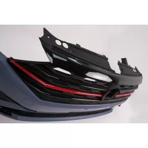 Frontstoßstange Gitter Lippe Erweiterungsspoiler für VW Jetta Mk7 2019-2020 GLI Look-image-6087516