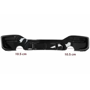 Front Bumper Lip Spoiler suitable for BMW 1 Series F20 F21 LCI (2015-2019) with Rear Bumper Spoiler Valance Diffuser and Side Skirts Extensions Hatchback M Sport Piano Black