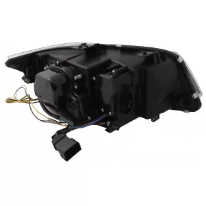 3D Angel Eyes LED DRL Xenon Headlights suitable for BMW 3 Series E90 E91 LCI (2008-2011) Black