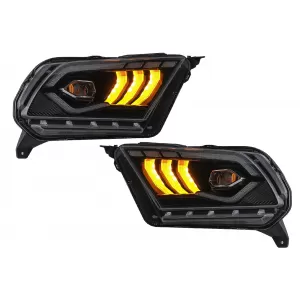 Full LED Scheinwerfer für Ford Mustang V 10-14 Dynamisch Sequentiell Drehen Hell-image-6089477