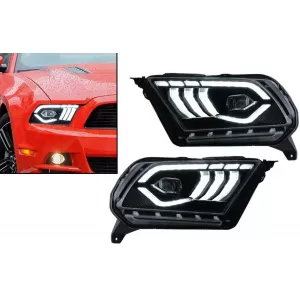 Full LED Scheinwerfer für Ford Mustang V 10-14 Dynamisch Sequentiell Drehen Hell-image-6089678