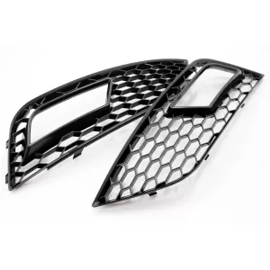 Fog Lamp Covers suitable for Audi A4 B8 Facelift (2012-2015) RS4 Design Black