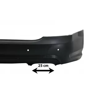 Heckstoßstange & Auspuff Tipps Schwarz für Mercedes S W221 2005-2013 PDC S65 Look-image-6088522