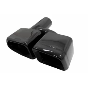 Heckstoßstange & Auspuff Tipps Schwarz für Mercedes S W221 2005-2013 PDC S65 Look-image-6088533