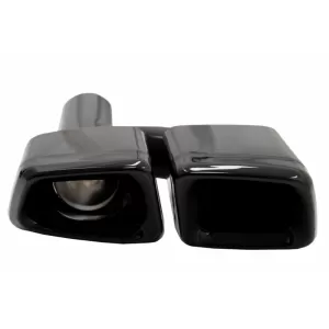 Heckstoßstange & Auspuff Tipps Schwarz für Mercedes S W221 2005-2013 PDC S65 Look-image-6088534