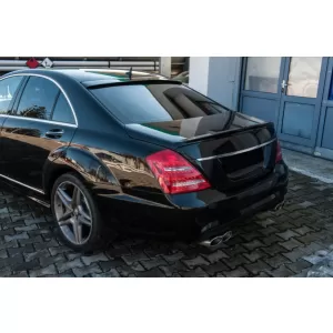 Heckstoßstange & Auspuff Tipps Chrom für Mercedes S-Klasse W221 2005-2013 S65 Look-image-6088553