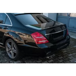 Heckstoßstange & Auspuff Tipps Chrom für Mercedes S-Klasse W221 2005-2013 S65 Look-image-6088554
