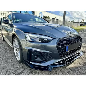 Első lökhárító spoiler Audi A5 F5 facelift S-Line (2020+) modellekhez, zongoralakk fekete-image-6107087
