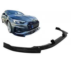 Első lökhárító spoiler Audi A5 F5 facelift S-Line (2020+) modellekhez, zongoralakk fekete-image-6107088