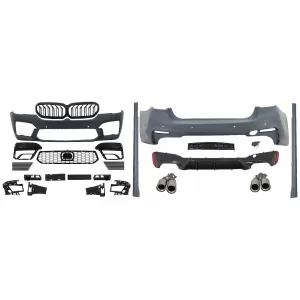 Bodykit für BMW 5er G30 LCI 2020+ M5 Look Gitter Seitenschweller Schalldämpfer Tipps-image-6090743