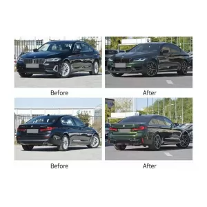 Bodykit für BMW 5er G30 LCI 2020+ M5 Look Gitter Seitenschweller Schalldämpfer Tipps-image-6277721