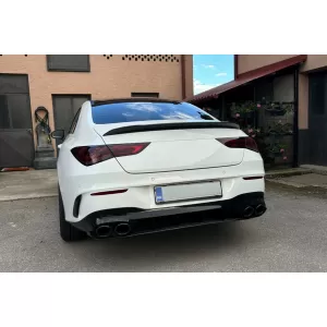 Hátsó diffúzor és kipufogóvégek Mercedes CLA X118 Shooting Brake C118 Coupe Sport Line (2019-06.2025) CLA45S Design Aerodynamic Night Package-image-6278096