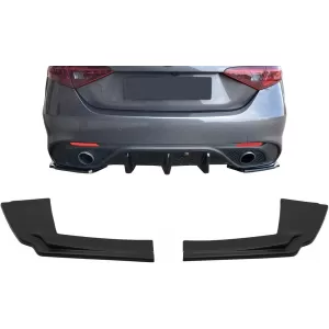 Prelungiri Extensii Bara Spate compatibil cu Alfa Romeo Giulia 952 (2016-2021) Negru-image-6106653