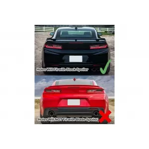 Trunk Spoiler Boot Lid Spoiler suitable for Chevrolet Camaro (2016-Up) Piano Black