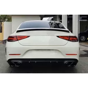 Trunk Boot Lid Spoiler suitable for Mercedes CLS C257 (2018-Up) Piano Black
