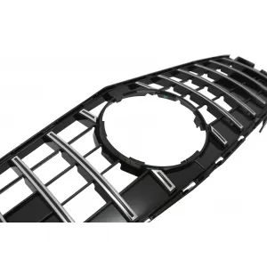 Front Grille suitable for Mercedes SL-Class R231 (2012-2016) GT-R Panamericana Design Black Chrome