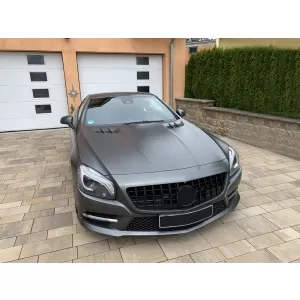 Front Grille suitable for Mercedes SL-Class R231 (2012-2016) GT-R Panamericana Design Black
