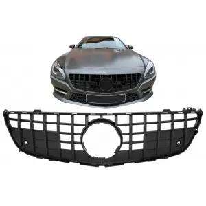 Front Grille suitable for Mercedes SL-Class R231 (2012-2016) GT-R Panamericana Design Black