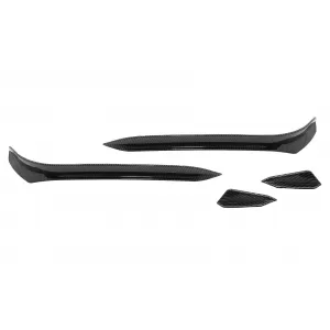 Front Bumper Side Fins Flaps suitable for VW Golf 7.5 GTI 5G Hatchback (2017-2020) Carbon Look
