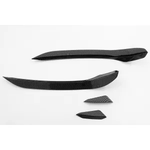 Front Bumper Side Fins Flaps suitable for VW Golf 7.5 GTI 5G Hatchback (2017-2020) Carbon Look