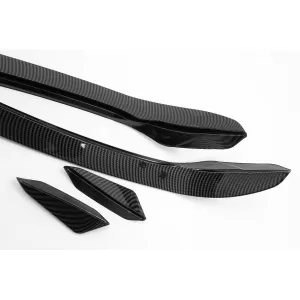 Front Bumper Side Fins Flaps suitable for VW Golf 7.5 GTI 5G Hatchback (2017-2020) Carbon Look