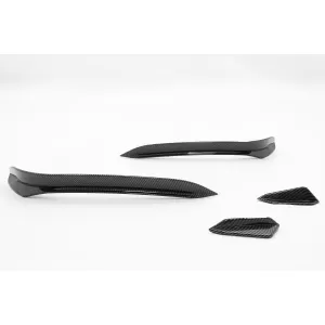Front Bumper Side Fins Flaps suitable for VW Golf 7.5 GTI 5G Hatchback (2017-2020) Carbon Look