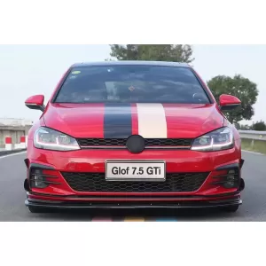 Front Bumper Side Fins Flaps suitable for VW Golf 7.5 GTI 5G Hatchback (2017-2020) Carbon Look