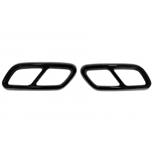 Muffler Tips Frames suitable for Mercedes C-Class W206 S206 Sport Line (2021-Up) Piano Black