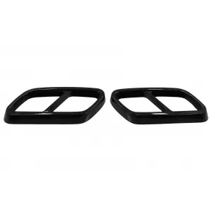 Muffler Tips Frames suitable for Mercedes C-Class W206 S206 Sport Line (2021-Up) Piano Black